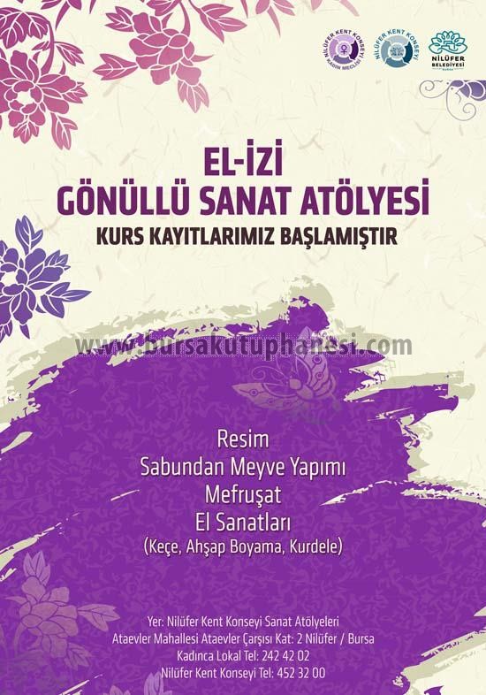 El-İzi Gönüllü Sanat Atölyesi kurs kayıtları afişi.