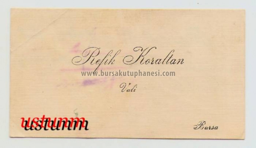 Bursa valisi Refik Koraltan