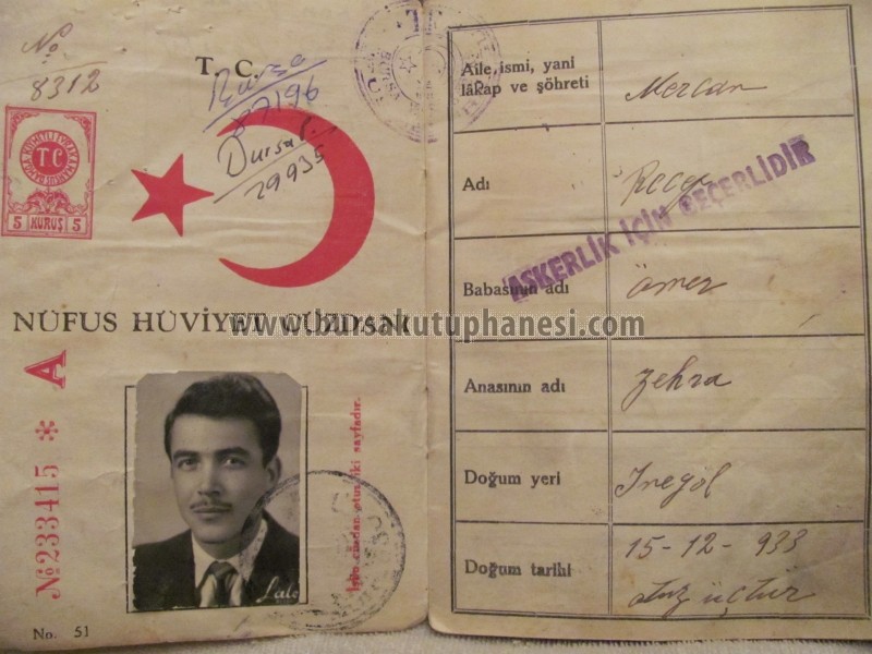 Recep Mercan nüfus hüviyet cüzdanı