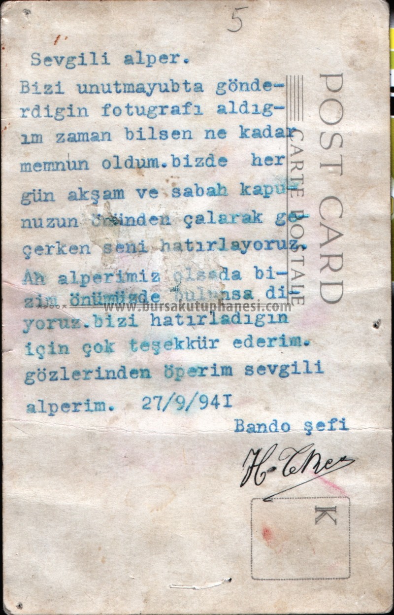 Bursa Bando resmi arkası