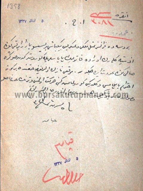 Belge-Bursa Fransız Mümessili Binbaşı Berlisso'nun İzmit'e..