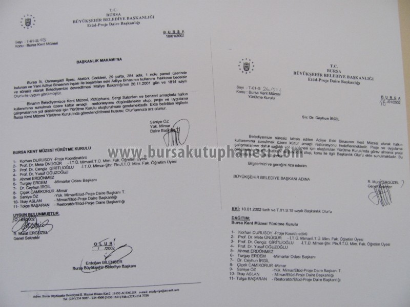 Saniye Öz, Ceyhun İrgil, Bursa Kent Müzesi