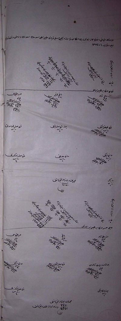 Belge -Yenice Müslim karyesinde mukim ehl-i İslam emlak ve arazi temettuat mübeyyin defteri 27 Şevval 1261  (28 Ekim 1845) 
