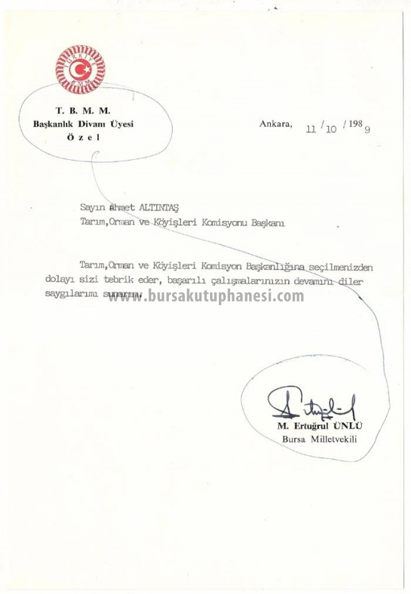 Bursa müvekkili Ertuğrul Ünlü imzalı kutlama.