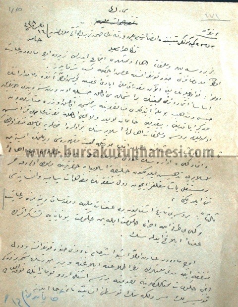 Bursa ahalisi adına Kuvayi Milliye aleyhine kaleme