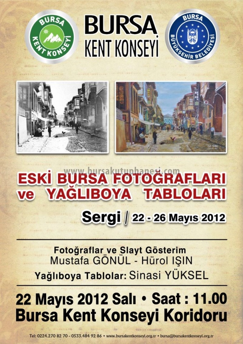 Eski Bursa Fotoğrafları sergi afişi.
