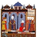 Yavuz Sultan Selim’in Donanma Komutanı Barbaros Hayrettin Paşa’yı kabulü (Süleymanname)