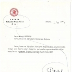 Bursa milletvekili Ertuğrul Ünlü imzalı kutlama.