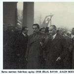 Bursa Merinos Fabrikası açılışı, Atatürk açılışa katılmış. 2 Şubat 1938.