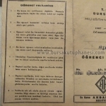 Atatürk İlkokulu öğrenci karnesi