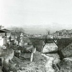 Irgandı Köprüsü - Yunan İşgal kuvvetleri tarafından Bursa'yı terkederken bombalanmış hali (1922) geçici köprü