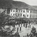 Işıklar askeri lisesi Bando tören geçişi.1930 lar 